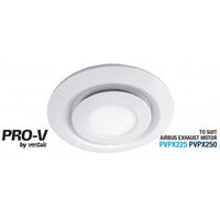 Round Fascia 14W Tri Colour LED to Suit Airbus 250 White Ventair