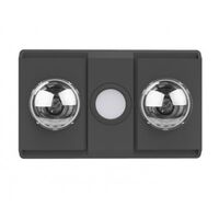 Manrose Sierra 2 3-in-1 Heater Exhaust Light Matte Black Ventair