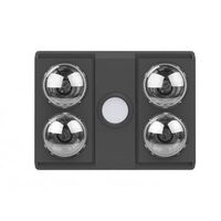 Manrose Sierra 4 3-in-1 Heater Exhaust Light Matte Black Ventair