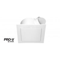 Side Ducted Exhaust Fan 200mm Low Profile Square White Ventair