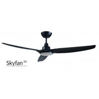 SKYFAN 1500mm 3 Blade DC Ceiling Fan 20W LED Black Ventair