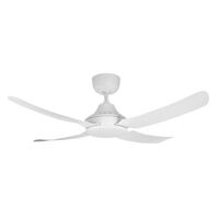DC Ceiling Fan 1300mm 4 Blade Low Profile 3 Speed White Ventair
