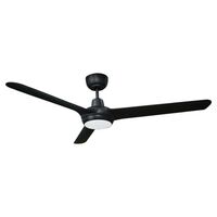 Spyda DC 1400mm 3 Blade Ceiling Fan 20W LED Black Ventair