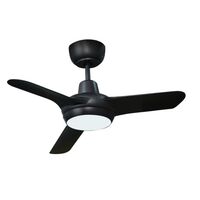 Spyda DC 900mm 3 Blade Ceiling Fan 20W LED Black Ventair