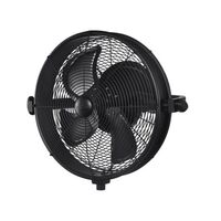 TILT360 43cm Wall Drum Fan 4 Blade 3 Speed 180W Black Ventair