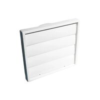 125mm Standard Gravity Shutter Grille White Ventair