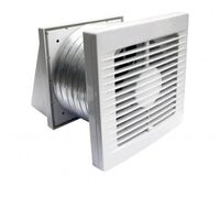 150mm Through-Wall Exhaust Fan Kit 313m³/h White Ventair