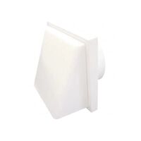 125mm Weather Proof Cowl with Draft Shutter White Ventair