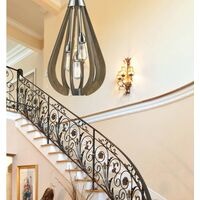 Pendant Light 3 Light ES Winter Moss Tear Drop 355mm CLA Lighting