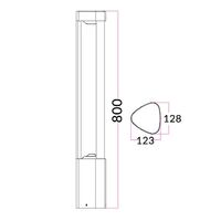 Bollard Light LED 7W 3000K Triangle Grey IP54 800mm CLA Lighting