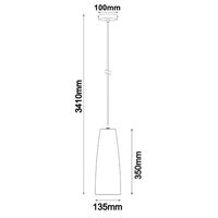 Pendant Light ES Smoke Glass Ellipse Raindrop 135mm CLA Lighting