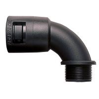 90 Degree Swivel Conduit Fitting M25 28mm IP66 Black Adaptaflex