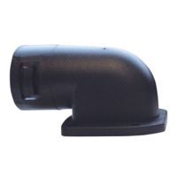 Fixed 90 Degree Flange Elbow 42mm Conduit IP66 Black Adaptaflex