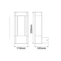Outdoor Wall Light LED 10W 3000K Matt Black IP54 CLA Lighting