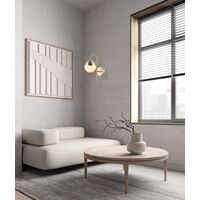 Wall Light G9 Round Opal Glass Satin Gold Bracket CLA Lighting