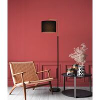 Floor Lamp ES Black Drum Marble Adjustable 320mm CLA Lighting