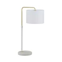 Table Lamp ES Drum Adjustable Marble Black 220mm CLA Lighting