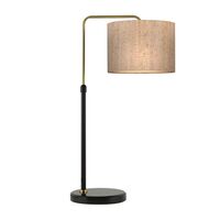 Table Lamp ES Drum Adjustable Marble White 220mm CLA Lighting