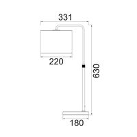 Table Lamp ES Drum Adjustable Marble White 220mm CLA Lighting
