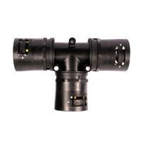 Adaptalok T Piece 21x16x21mm Conduit Black Adaptaflex