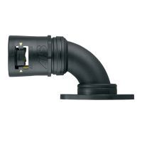 Adaptalok 90 Degree Flange Elbow 21mm Conduit Black Adaptaflex