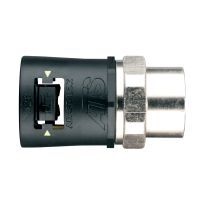 Adaptalok Straight Swivel 28mm M25 Female Black Adaptaflex