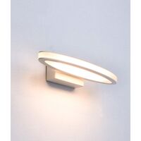Wall Light 6W Oval Matt White 3000K Frosted 460lm CLA Lighting