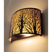 Wall Light 2 Light SES Aged Bronze Laser Cut 280mm CLA Lighting