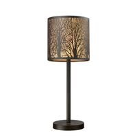 Table Lamp ES Laser Cut Round Aged Bronze 200mm CLA Lighting