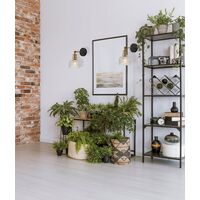 Wall Light ES Dome Clear Glass Antique Brass CLA Lighting