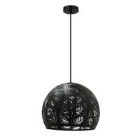 Pendant ES Black Embossed Dome Gold Interior 300mm CLA Lighting