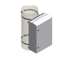 Galvanised Pole Clamp 100-300mm to Suit 200x200mm MSB Redback