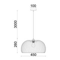 Pendant Light ES Large Bamboo 450mm x 260mm CLA Lighting