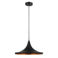Pendant Light ES Mexican Hat Black 350mm CLA Lighting