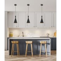Pendant Light ES Cone Black 190mm CLA Lighting