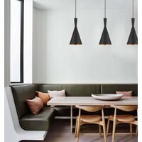 Pendant Light ES Cone Black 190mm CLA Lighting
