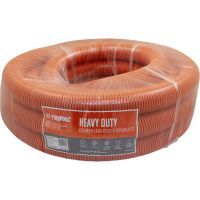 Corrugated Conduit Heavy Duty 80mm x 10m Orange Tripac