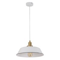 Pendant Light ES White Angled Dome 360mm CLA Lighting