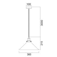 Pendant Light ES White Coolie 360mm CLA Lighting