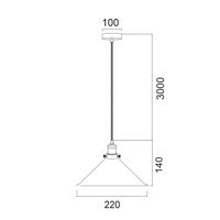 Pendant Light ES White Small Coolie 220mm x 140mm CLA Lighting