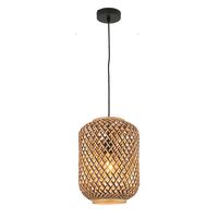 Pendant Light ES Cylinder Bamboo Cage 250mm x 360mm CLA Lighting