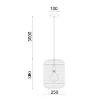 Pendant Light ES Cylinder Bamboo Cage 250mm x 360mm CLA Lighting