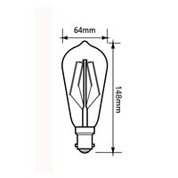 LED Globe ES Pear Filament 8W 6000K Clear Dimmable CLA Lighting