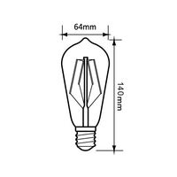 LED Globe BC Pear Filament 8W 2700K Clear Dimmable CLA Lighting