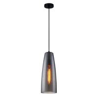 Pendant Light ES Smoke Glass Ellipse Raindrop 135mm CLA Lighting