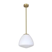 Pendant Light ES Dome Glass Matt Black Frosted 220mm CLA Lighting