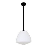 Pendant Light ES Dome Glass Matt Black Frosted 280mm CLA Lighting
