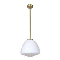 Pendant Light ES Dome Glass Matt Black Frosted 280mm CLA Lighting