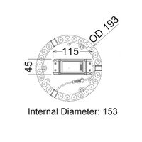 LED Circular Conversion Kit 12W Tri-Colour 193mm CLA Lighting