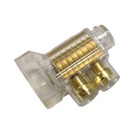 Cable Connector Double 6mm 32A Clear Pack of 50 CLA Lighting